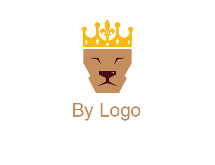 crown on lion face graphic