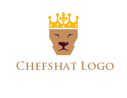 crown on lion face graphic