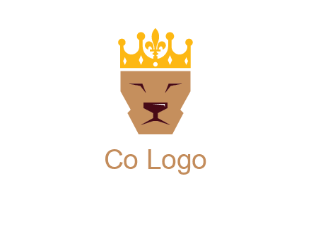 crown on lion face graphic