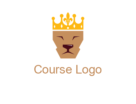crown on lion face graphic