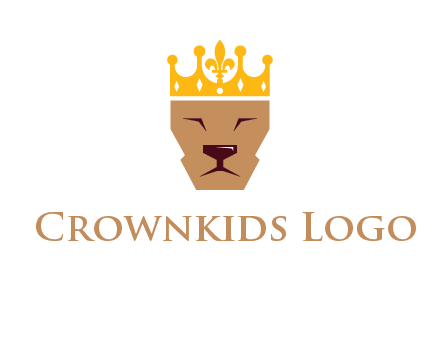 crown on lion face graphic