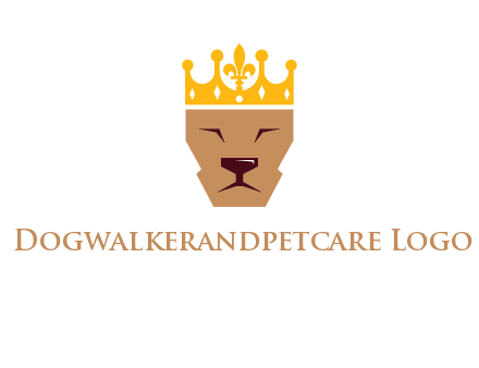 crown on lion face graphic