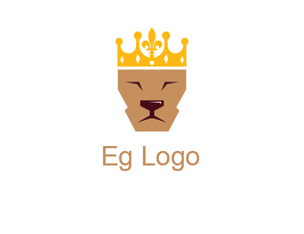 crown on lion face graphic