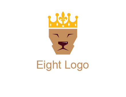 crown on lion face graphic