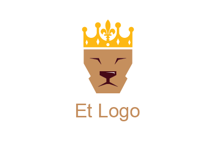 crown on lion face graphic
