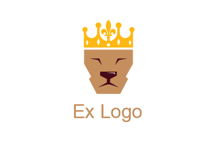 crown on lion face graphic