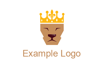 crown on lion face graphic