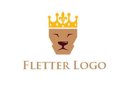 crown on lion face graphic