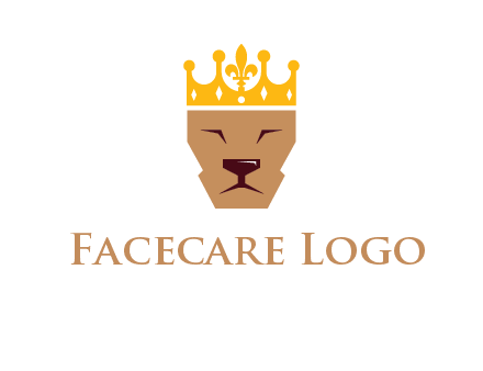 crown on lion face graphic