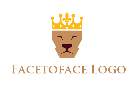 crown on lion face graphic