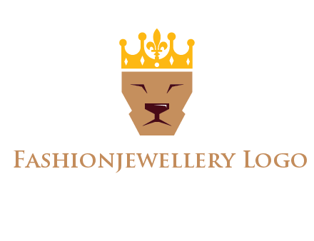 crown on lion face graphic