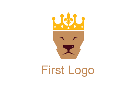 crown on lion face graphic