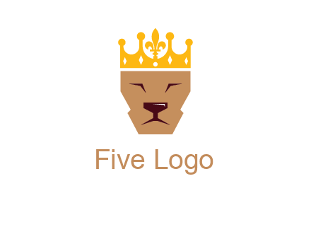 crown on lion face graphic