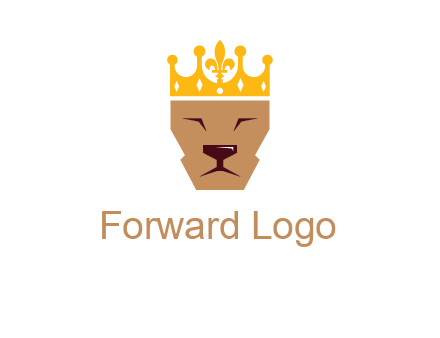 crown on lion face graphic