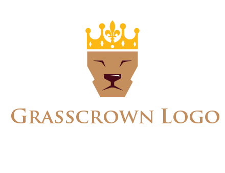 crown on lion face graphic