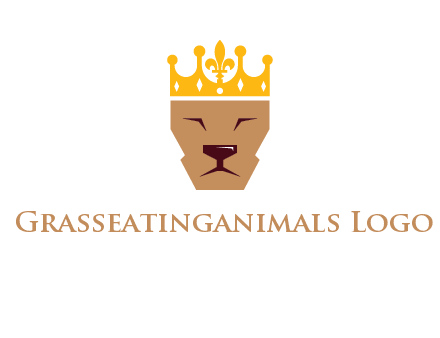 crown on lion face graphic