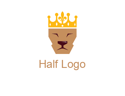 crown on lion face graphic