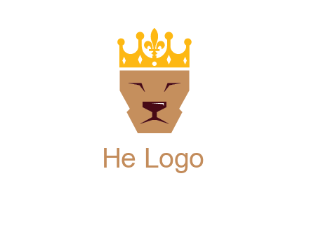 crown on lion face graphic