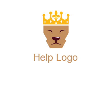 crown on lion face graphic