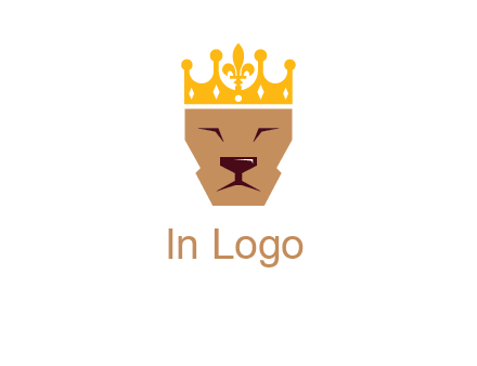 crown on lion face graphic