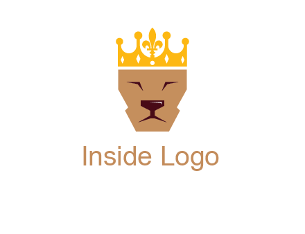 crown on lion face graphic