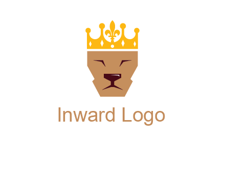 crown on lion face graphic