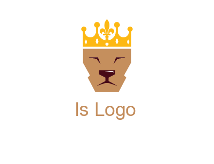 crown on lion face graphic