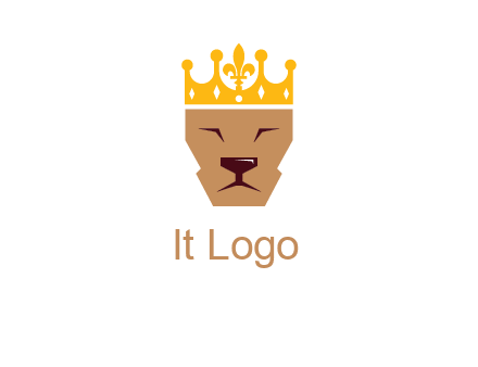 crown on lion face graphic