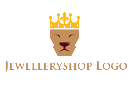 crown on lion face graphic