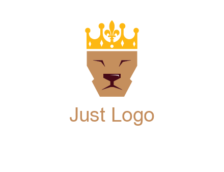 crown on lion face graphic