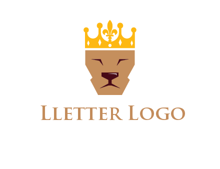 crown on lion face graphic