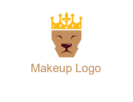 crown on lion face graphic