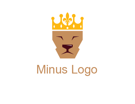 crown on lion face graphic