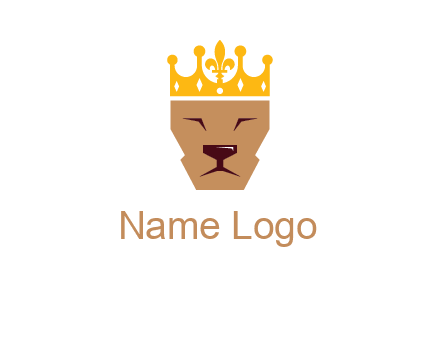 crown on lion face graphic