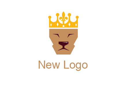 crown on lion face graphic