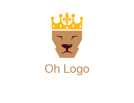 crown on lion face graphic