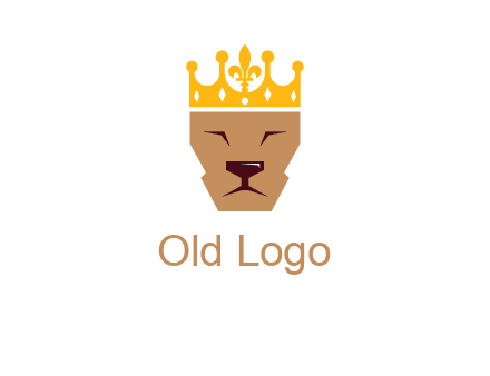 crown on lion face graphic
