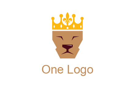 crown on lion face graphic