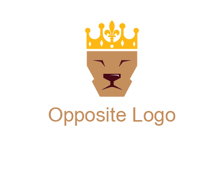 crown on lion face graphic