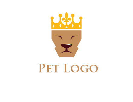crown on lion face graphic