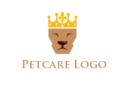 crown on lion face graphic