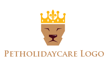 crown on lion face graphic