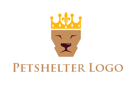 crown on lion face graphic