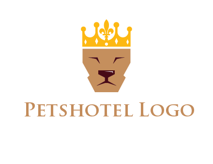 crown on lion face graphic