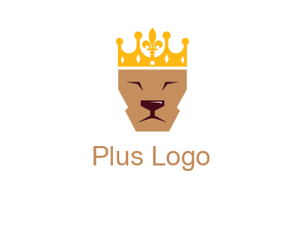 crown on lion face graphic