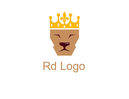 crown on lion face graphic