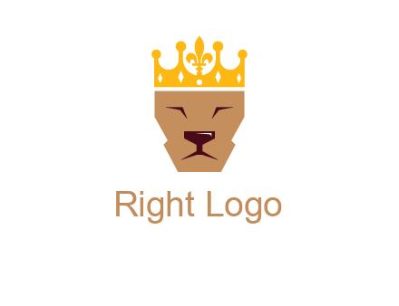 crown on lion face graphic