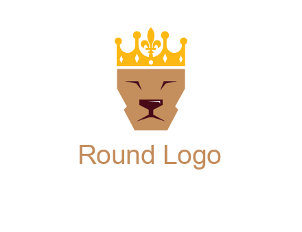crown on lion face graphic