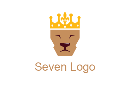 crown on lion face graphic