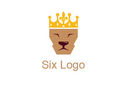 crown on lion face graphic